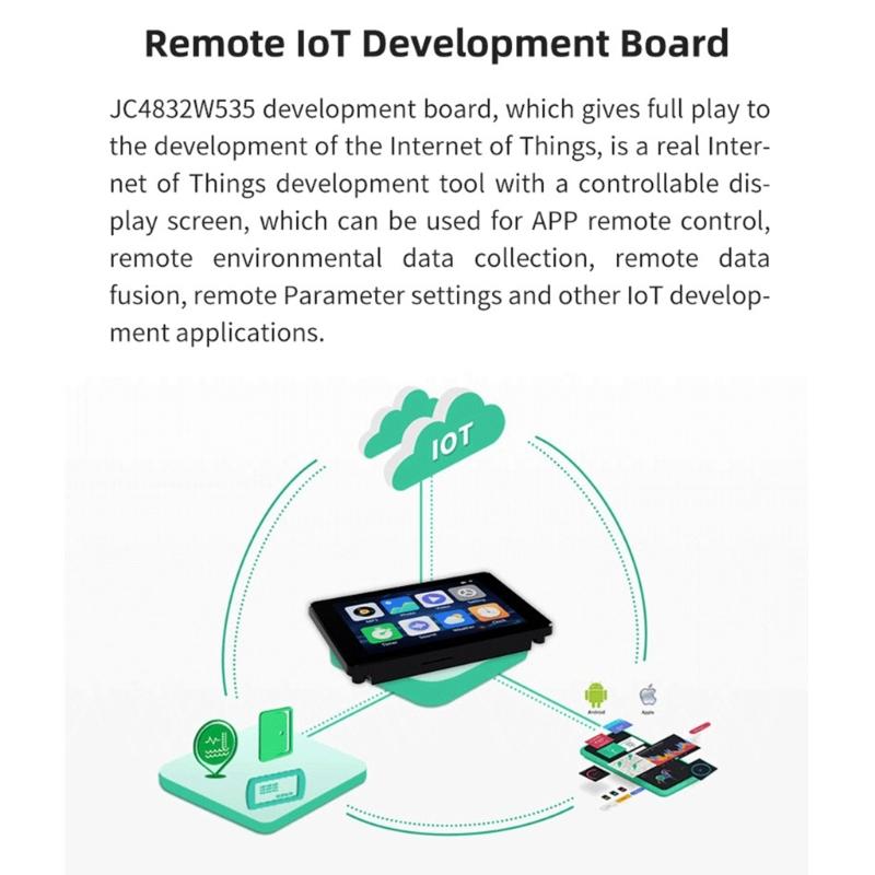  JC4832W535 Board 3.5" Capacitive Touches IPS Display WiFi & Wireless for IoTs Remote Control Development Board