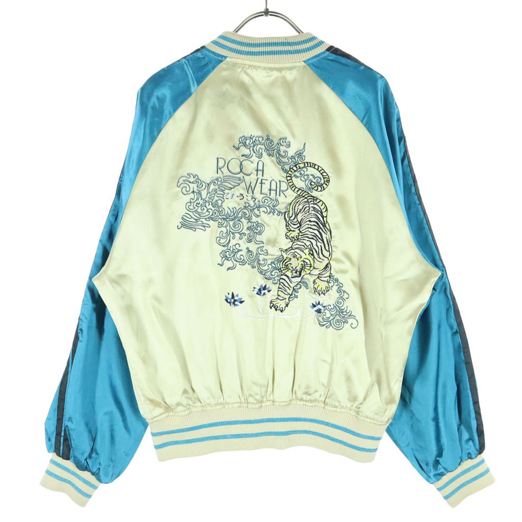 Rocawear Embroidery Long Sleeve Sukajan XL Beige Men's Used