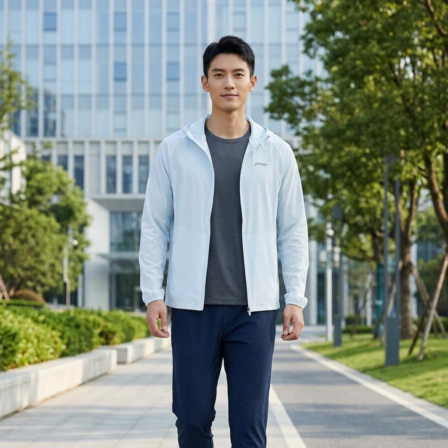 Li Ning Leichter atmungsaktiver Kapuzen-Design Mode Lässig Tragbar Sport Windjacke Herren Oberbekleidung AFDV519-3