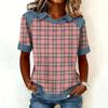 Plaid Pattern Long Sleeve Shirts for Women Womens Long Sleeve Tops Casual Long Sleeve Tops for Women Stylish Womens Long Sleeve T Shirts
