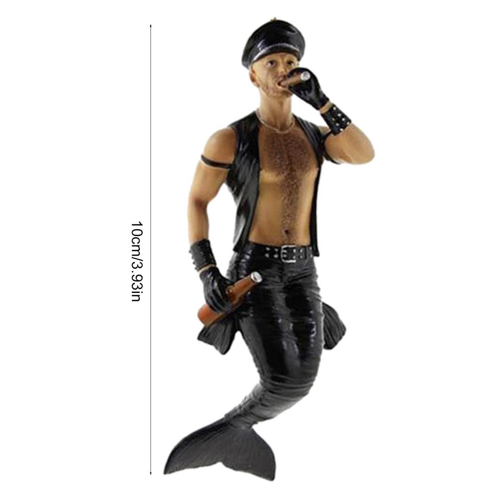 

2D Acrylic Christmas Decoration Navidad Christmas Tree Merman Pendants Male Mermaid Ornament Home Decor New Year Craft Gifts