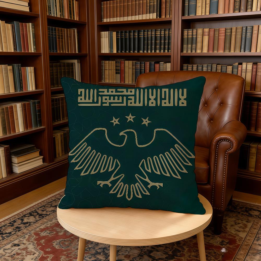 Flag Logo Eagle Syrian New 2025 Cushion Cover Home Office Birthday Anniversary Gifts Soft Skin Friendly Cushion Cover