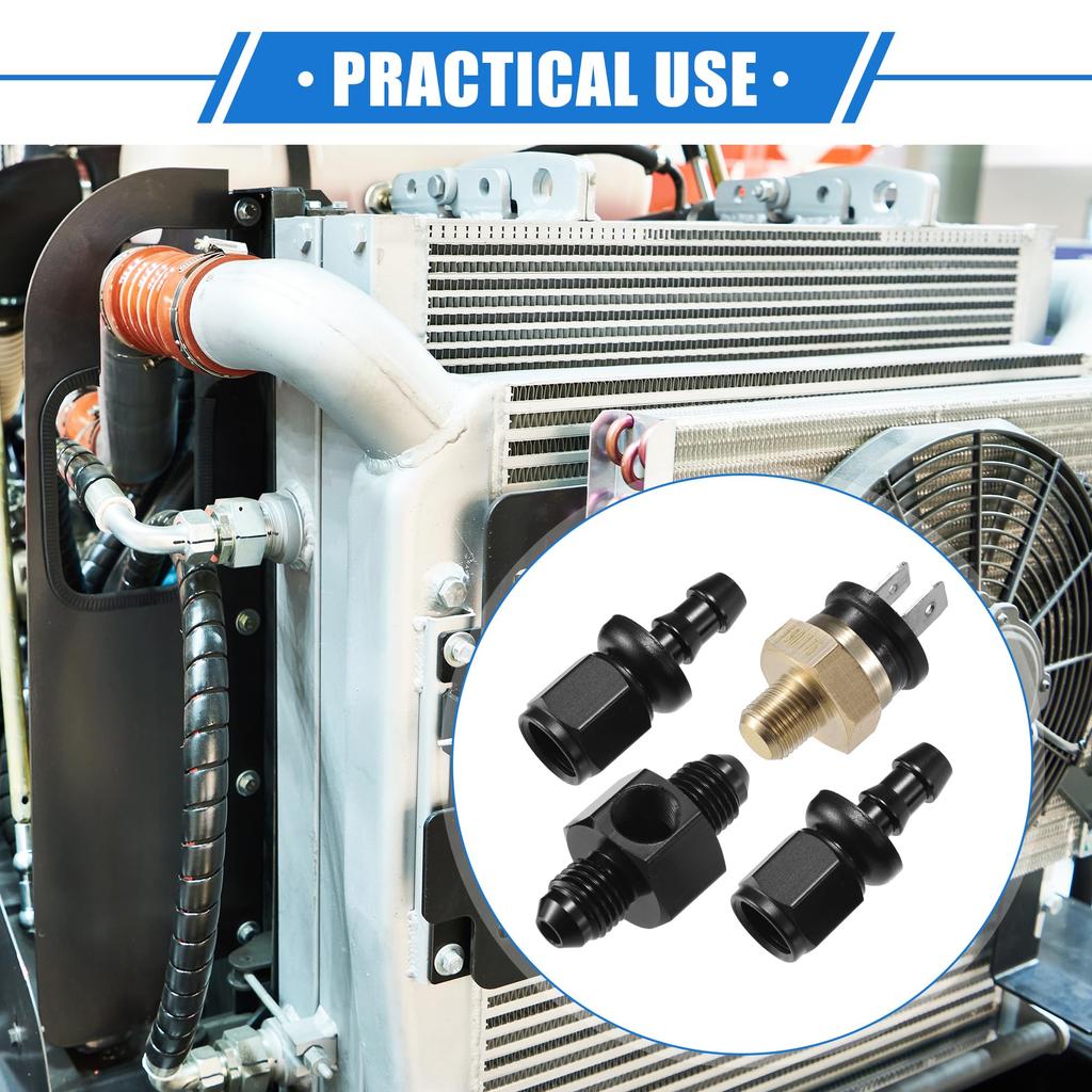 VekAuto Hose Thermostat Switch Kit for 4AN 190'F ON-175'F Off Transmission Cooler Sensor