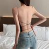 Women Crop Tops Sexy Summer Solid Color Camisole Ice Silk Tube Top Seamless Skinny Sports Tank Top Wireless Underwear Bra Bralet
