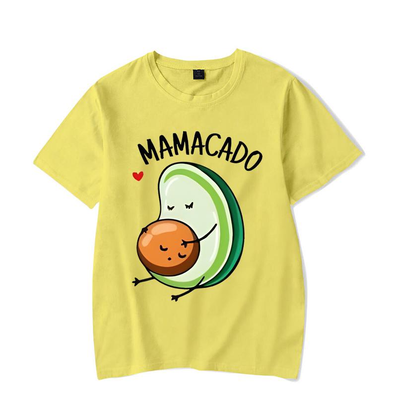 Kawaii Papacado Mamacado Print Couple Matching Cartoon Tshirt Summer Women Men Funny Graphic Tshirts Lovers Streetwear Tops Tees