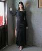 Rubati Alina Antique Lace Shirred Maxi Skirt_Black