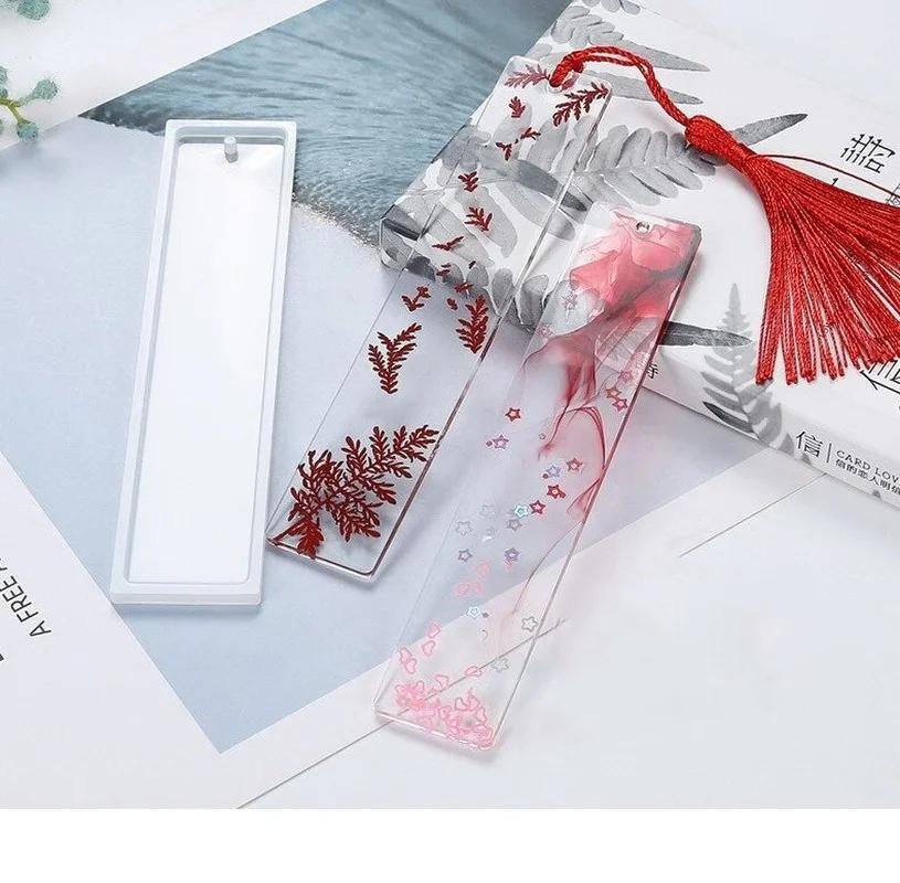 New Rectangle Silicone Bookmark Resin Mold DIY Bookmark Mold Making Epoxy Resin Jewelry DIY Craft Silicone Transparent Mold