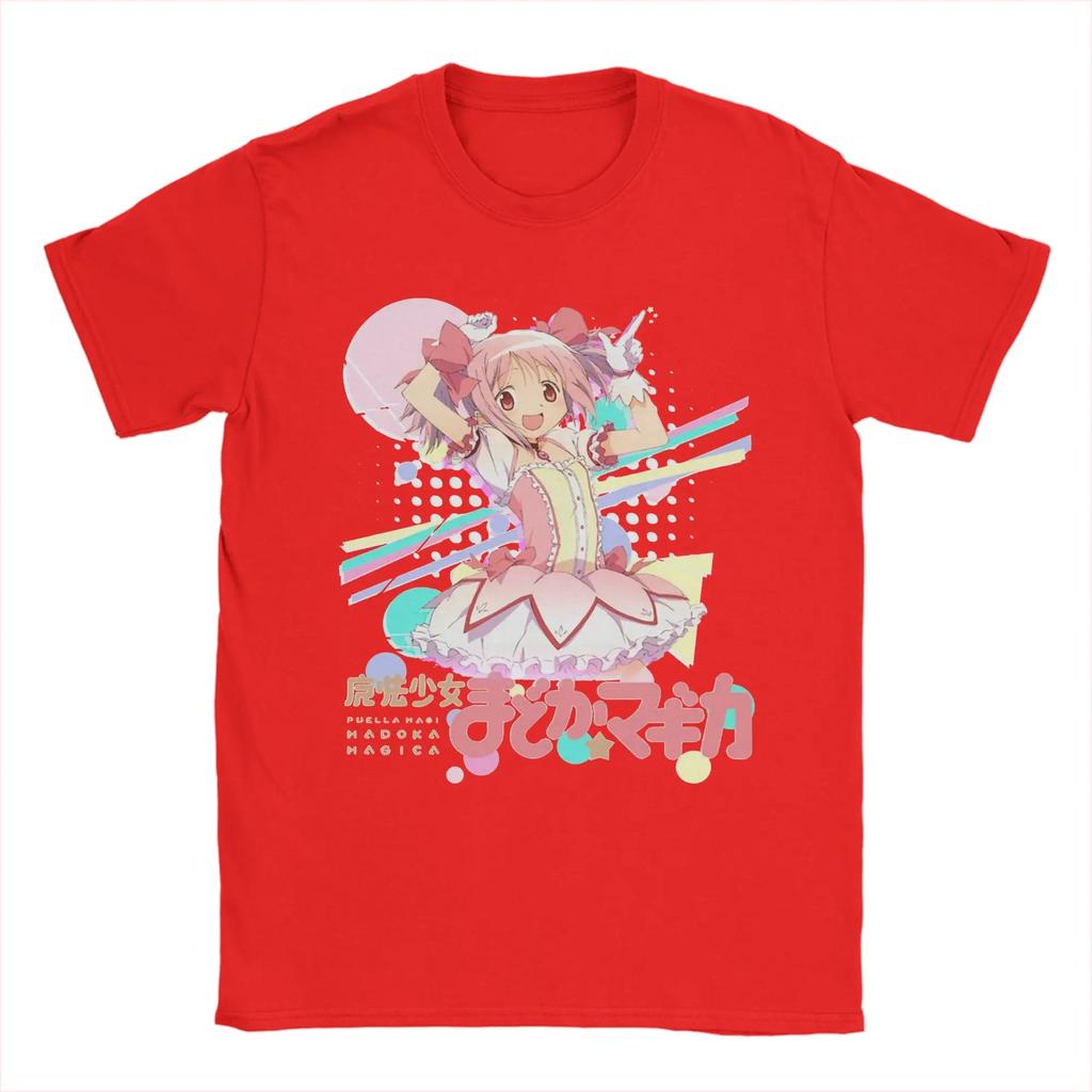 Puella Magi Madoka Magica Colorful Pop Kawaii Anime Cotton TShirt Loose Fit for Magical Girl Comfortable Fashion Tshirts