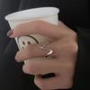 Women's Adjustable Geometric Wave Ring: Simple, Versatile Design