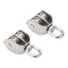 2Pcs Double Pulley Stainless Steel M25 Double Pulley Block 150kg Bearing Swivel Pulley Wheel Roller