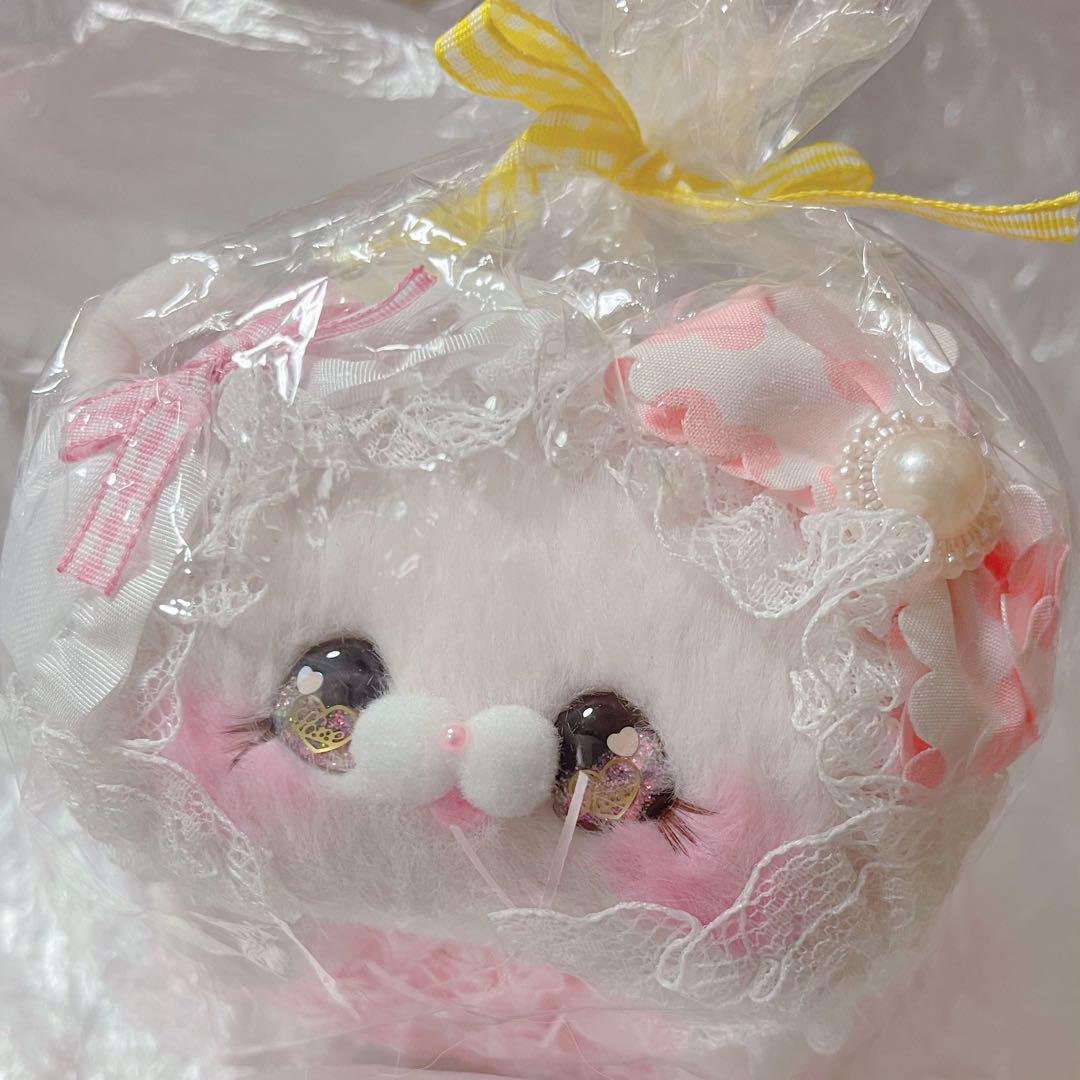 

[USED] Sanrio pream artist felt teddy bear handmade plush cat
