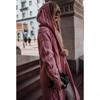 Autumn and Winter New Solid Color Hooded Long Cardigan Sweater Women's Twist Knitted Sweater