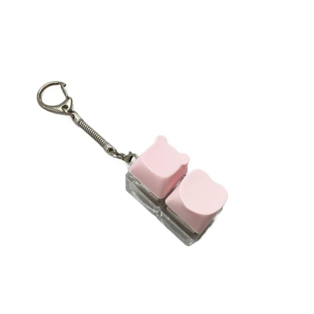 Cartoon Shape Fidget Keychain 2 Keys Decompression Toy Relaxing Finger Keyboard  Adult