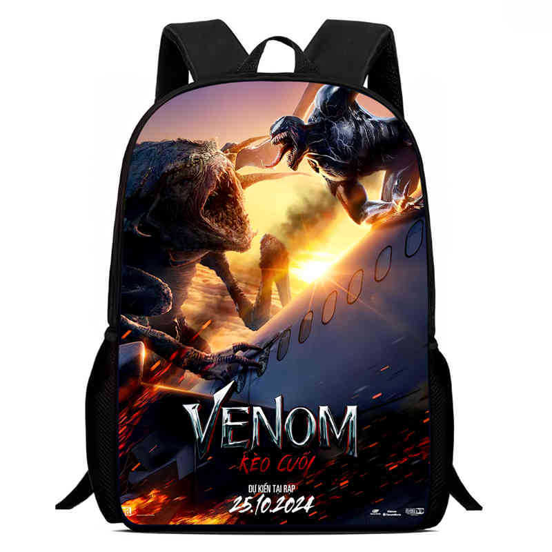 Venom 3 After a Dance Anime Backpack Student School Bag Computer Bag