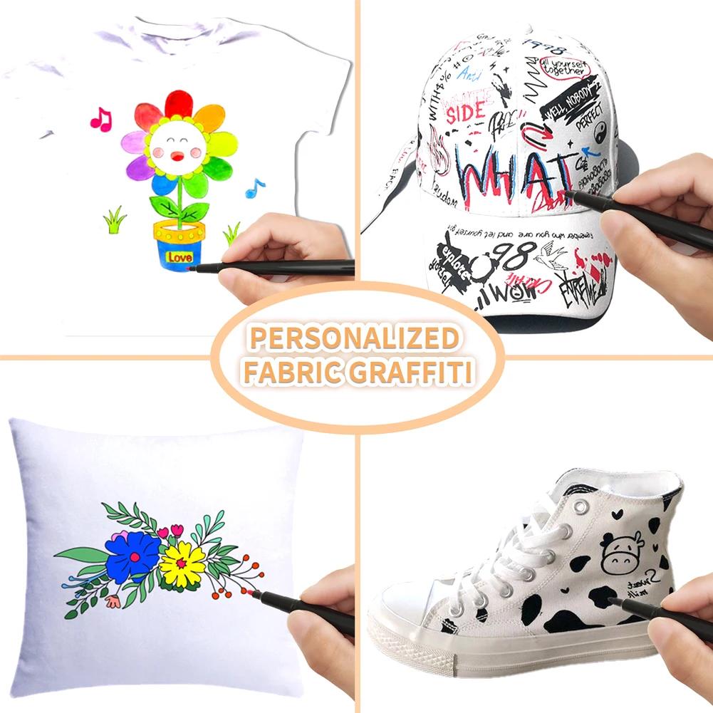 20 Colors/set Waterproof Colorfast Fabric Textile Marker Pen Permanent Color For DIY Clothes Art Graffiti Drawing Painting Pen