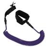 7mm 10Ft Surfing Foot Rope Adjustable Elastic TPU Surfboard Leg Straps Stand Up Paddle LeashPurple