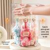 1pc Rotating Display Case Transparent Stackable Dustproof 360 Rotating Plush Toy Display Box for Labubu Collector Showcase Decor
