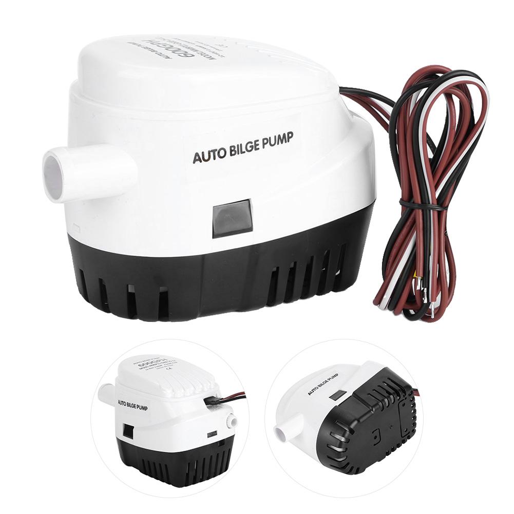 12V 600GPH Automatic Bilge Pump Yacht Water Discharge Pump with Corrosion Ignition Protection