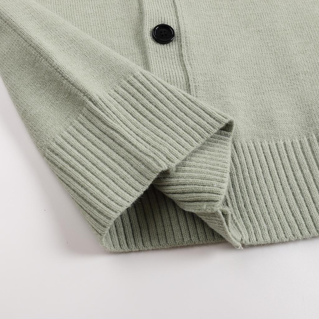 AMI 2025 Classic Couple's Embroidered White Heart Cardigan Wool Sweater