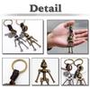 White Fang Leather Robot Screw Key Ring Keychain Retro Charm for Men and Women, AZ293 (Bronze)