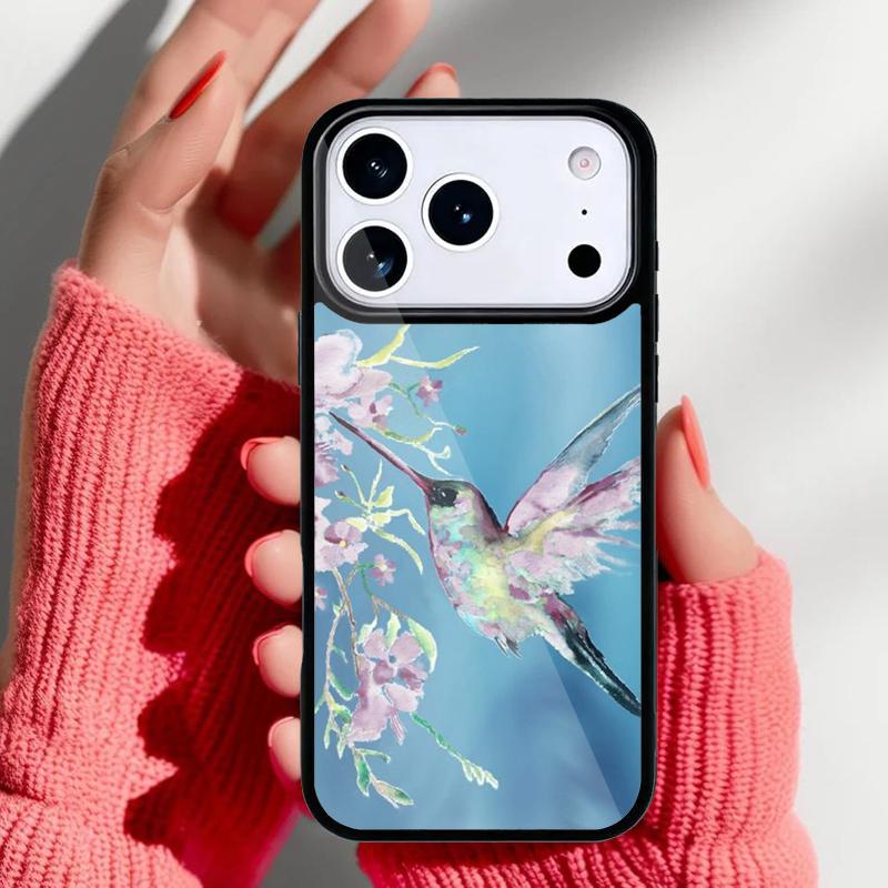 Lovely Birds Hummingbird Phone Case for iPhone 17 16 15 14 13 Pro Max Back Cover for 12 11 Pro Coque