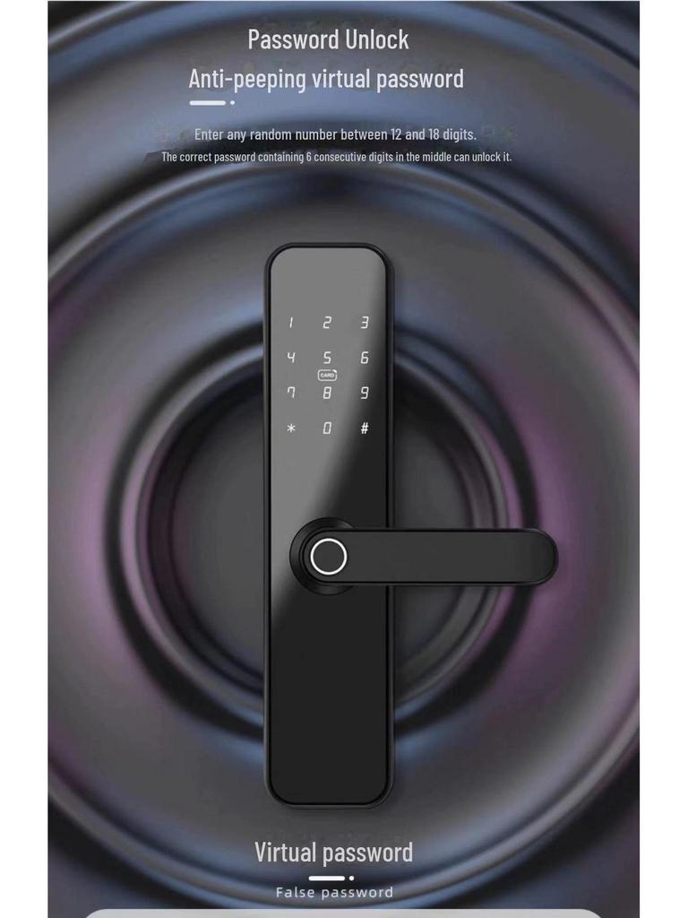 Smart Electronic Fingerprint Password Lock for Indoor Wooden Doors