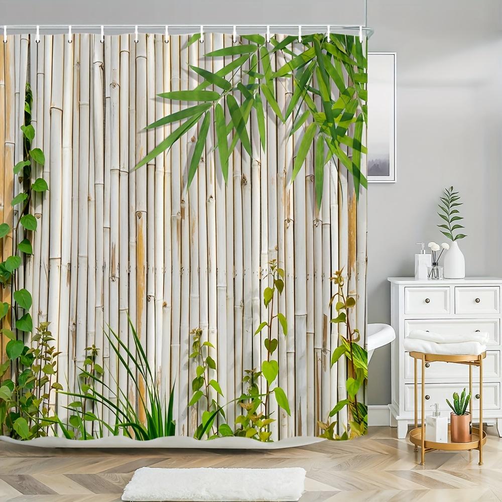 Waterproof Shower Curtain with Bamboo Forest Design Bringing a Natural and Relaxing Atmosphere To Your Bathroom Space
