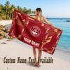 Aberdeen FC Design Beach Towel Custom Text Large Towel for Beach Vacation