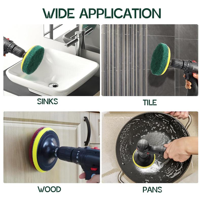 20 Pcs 6 Inch Scrubbing Pad Made of Nylon with Backed Flocking for Self-adhesion Multiple Grit Sizes Suitable for All Scenarios