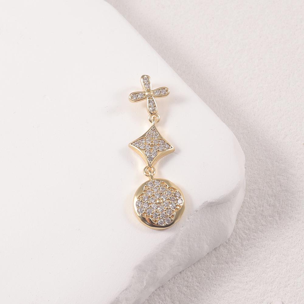 Elegant Multi-Layer Diamond Star Cross Necklace Pendant - Women s Fashion Jewelry