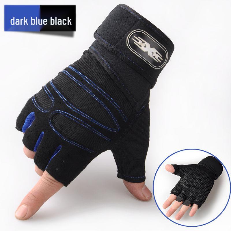 Breathable Half-Finger Weightlifting Gloves with Wrist Support for Men & Women - Non-Slip Fitness Pull-up Gear