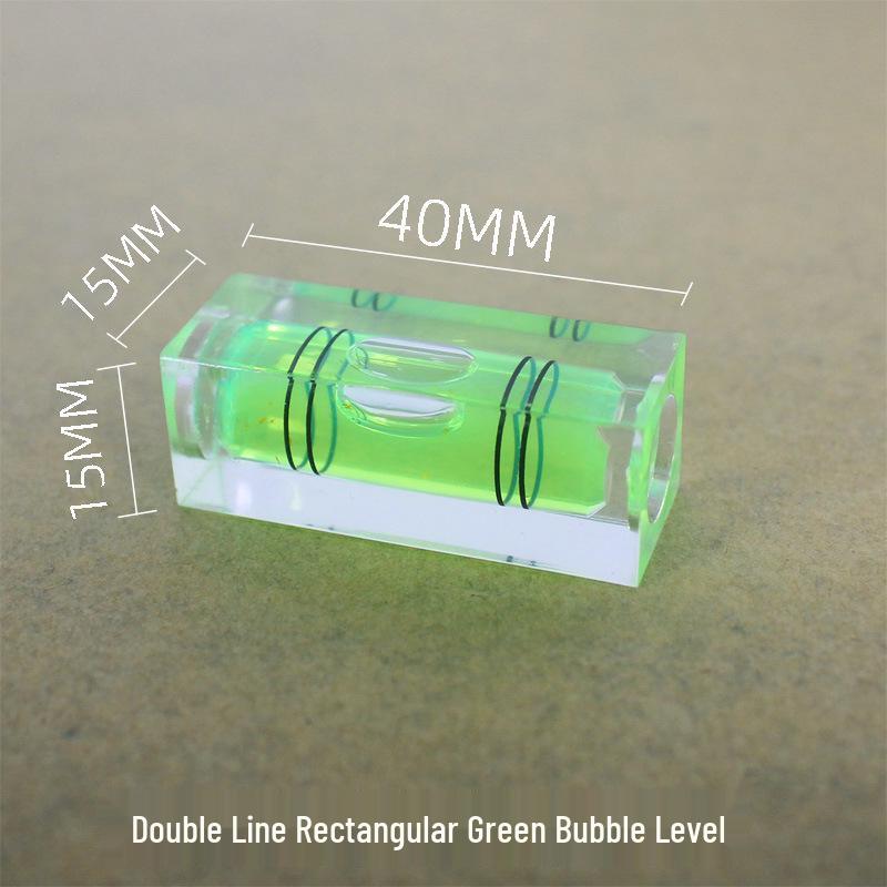 Magnetic Level Keychain with Bubble Ruler and Bead Accents