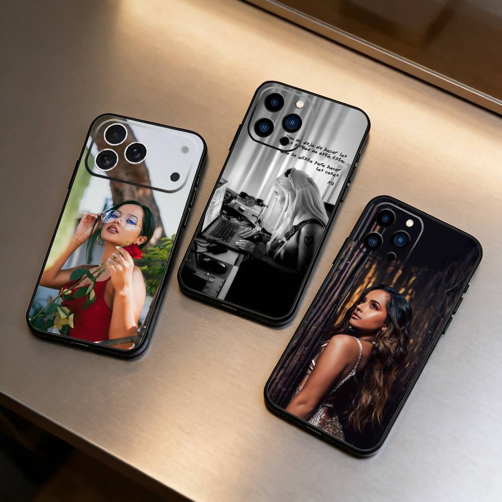 F-Fashion Becky G Mobile Phone Case For iPhone 17 16 15 14 13 12 Max Plus Silicone Black Cover