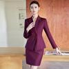 Yumeiya Elegant Professional Suit Set - Spring Thick Style Waist-Slimming Long-Sleeved Workwear Uniform.