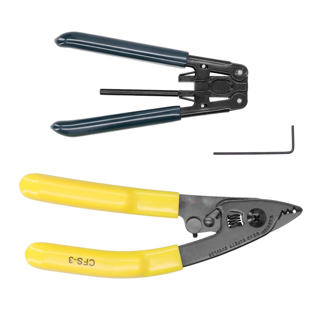Fiber Cold Splicing Tool 3Port Pliers Optical Stripper Drop Cable Coating Scissor