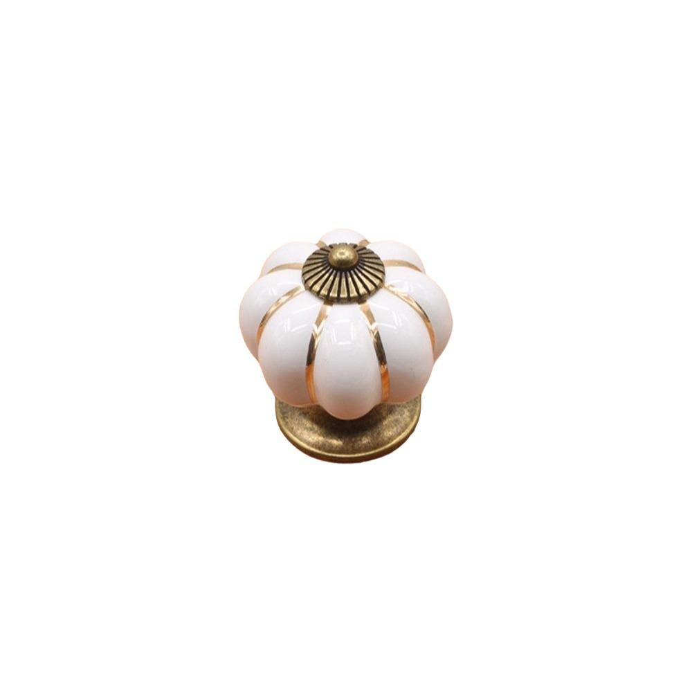 New Pumpkin Shape Cabinet Handles Single Hole Colorful Door Knobs Decorative Rustic Finish Drawer Pulls Drawer Hardware