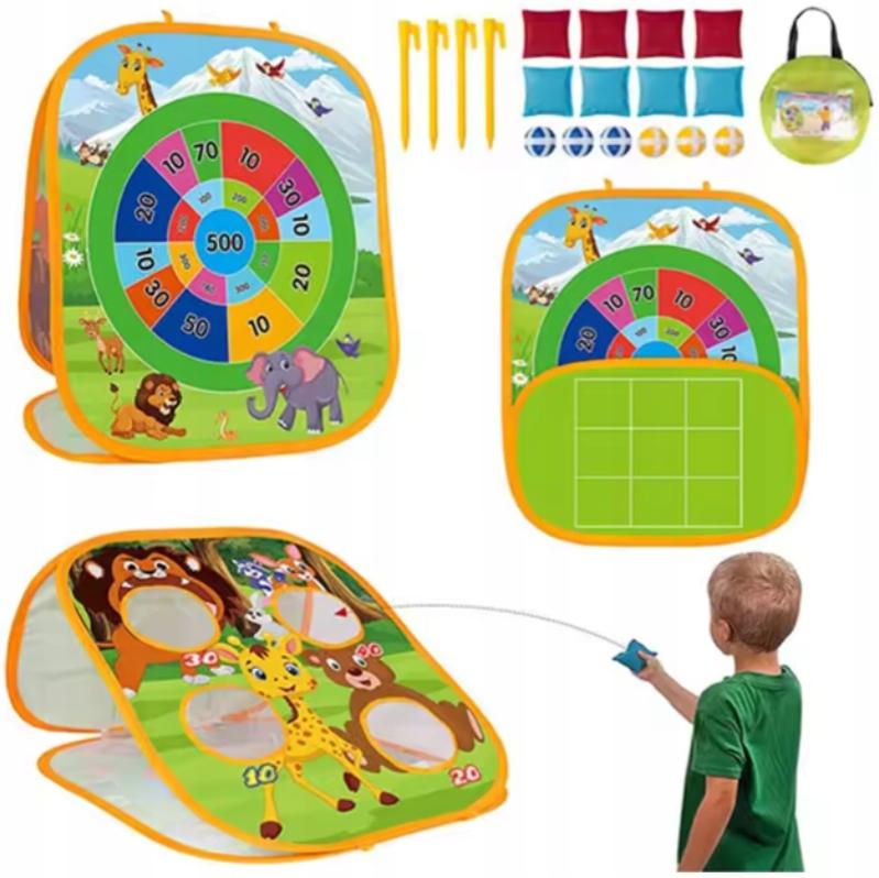 Skill Game Bag Tossing Ball Throwing Target Scoring 3-in-1