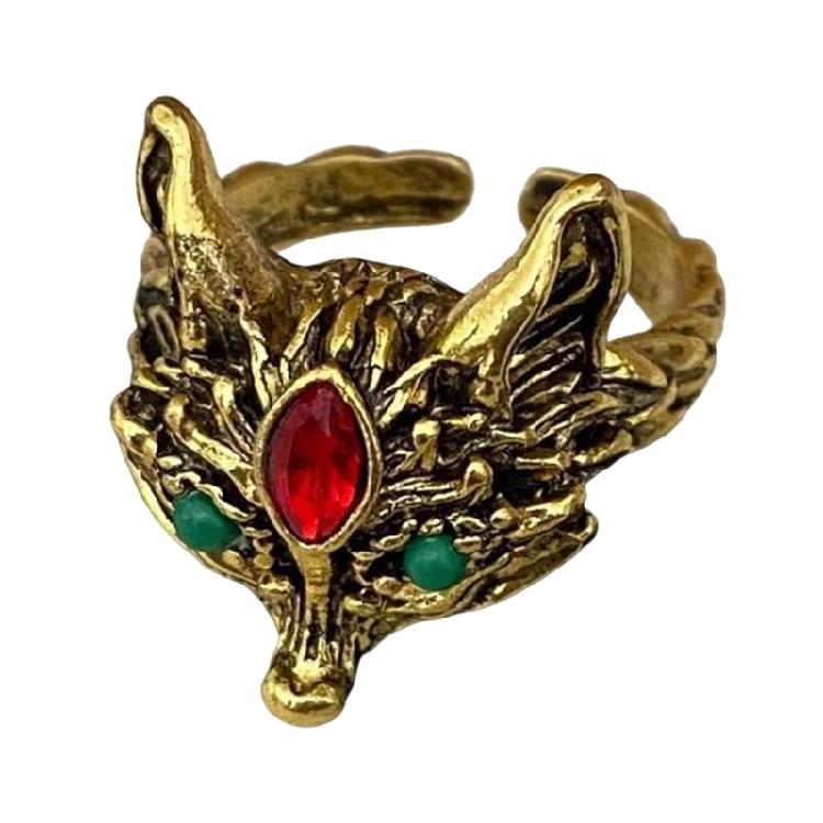 

Elegant Foxes Rings for Women Adjustable Size Sturdy Alloy Material Finger Band Adornment with Intricate Detailing 1
