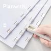 Planwith Push Paper Clip Pusher Set Smile Design Reusable Mini Binder for File Index Office Binding Tools