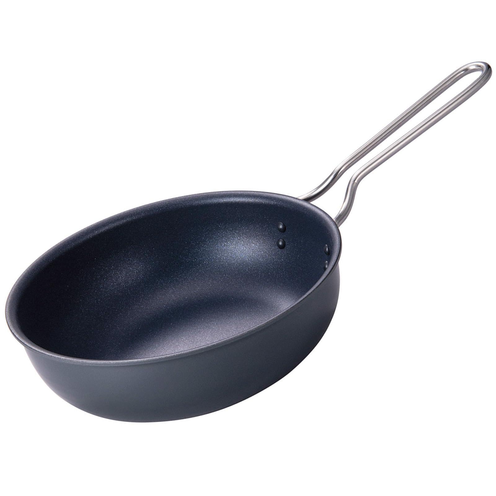 

Hokuriku Aluminum IH Сковорода для фритюра Сделано в Японии от ютубера Tuna The Best IH для глубокой жарки Включает оригинальную наклейку Сковорода, 22 см, Двухслойная, [Под контролем] чёрный