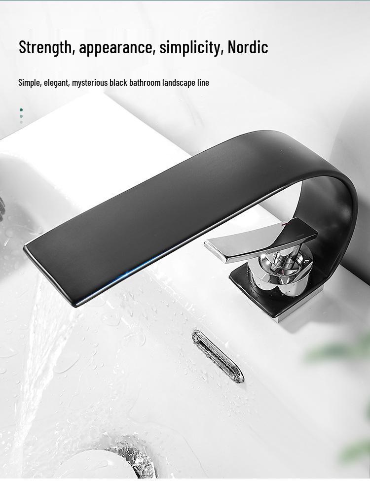 Waterfall Hot and Cold Bathroom Faucet for Sink and Cabinet