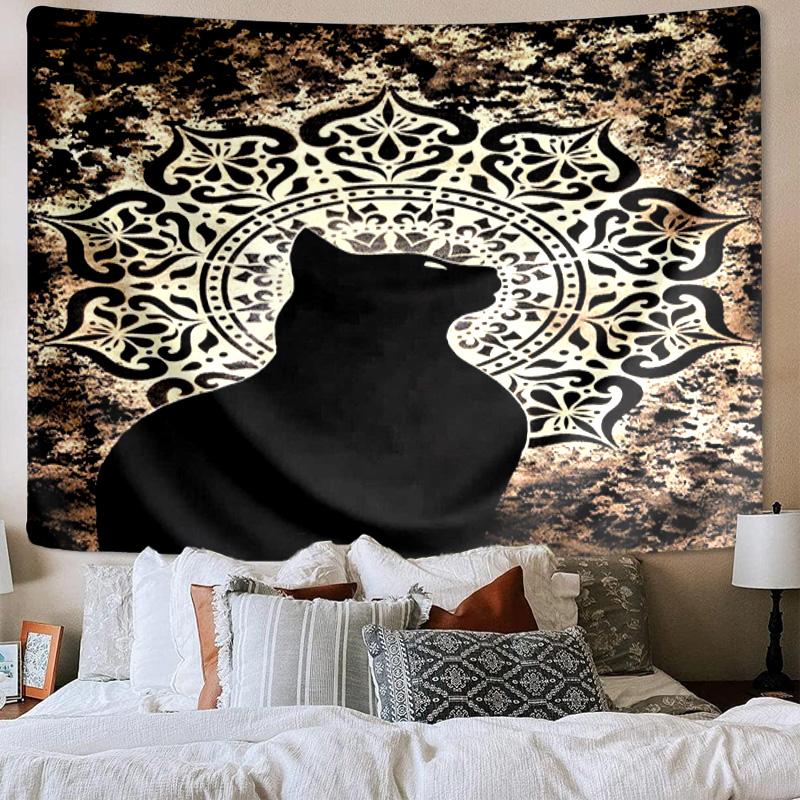 Crystal Cats Fantasy Tapestry Room Decoration Wall Hanging for Living Room Bedroom, dormitory, Birthday and Christmas gifts