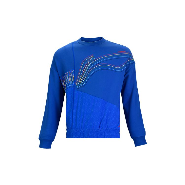 Свитшоты Li Ning Мужские Синие С круглым вырезом Умеренный Обычный AWDQ821-3 XL