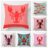 Home Decor Colorful Lobster Patterns Pillow Covers Pattern Cushion Cover Suitable for Sofa Bedroom Car Pillow Cover