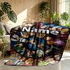 Custom Name Personalized Anime Print Blanket, Home Decor, Bedroom, Sofa, Camping, Couch, Gifts for Birthday Christmas