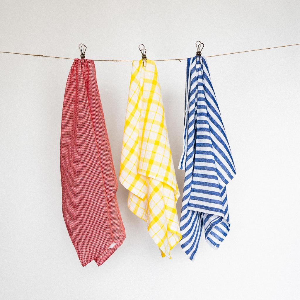 VETLER Set med 2 stora köksdukar i indisk bomull med tvättbar Furoshiki-lunch och snygg inredningsrand, 100 % öglor, bordsunderlägg,