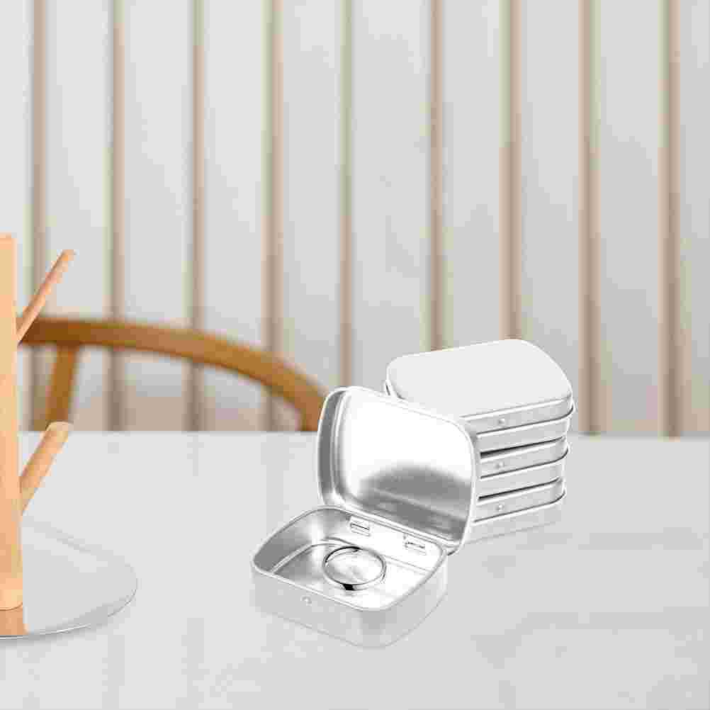 

5 шт. Контейнер для хранения конфет, железный держатель, банки для печенья, контейнер с крышкой, футляр для образцов, шкатулки для украшений, свадебные футляры, специи серебряный