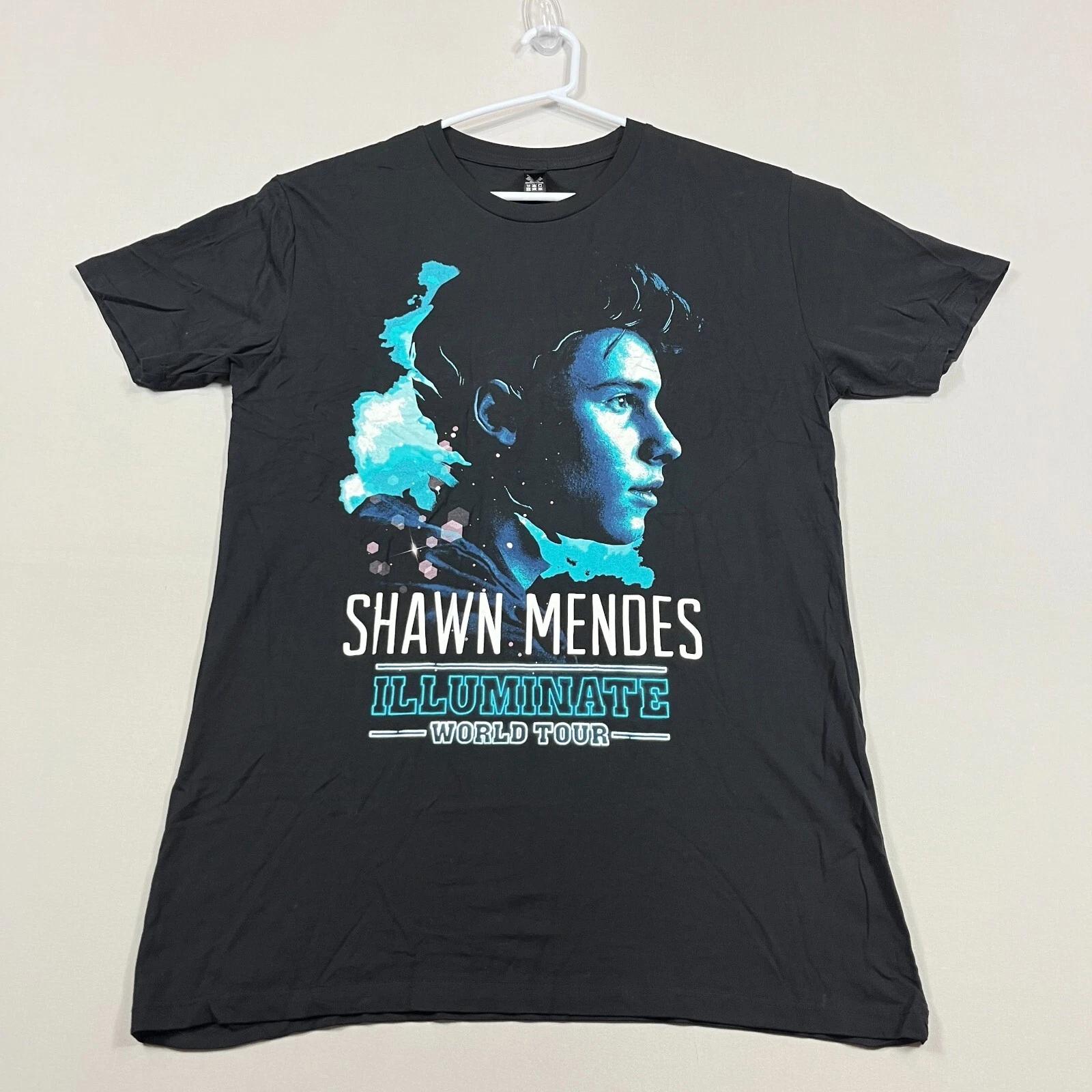Shawn Mendes Band T Shirt Illuminate World Tour Australia Tee Mens Large L 4XL