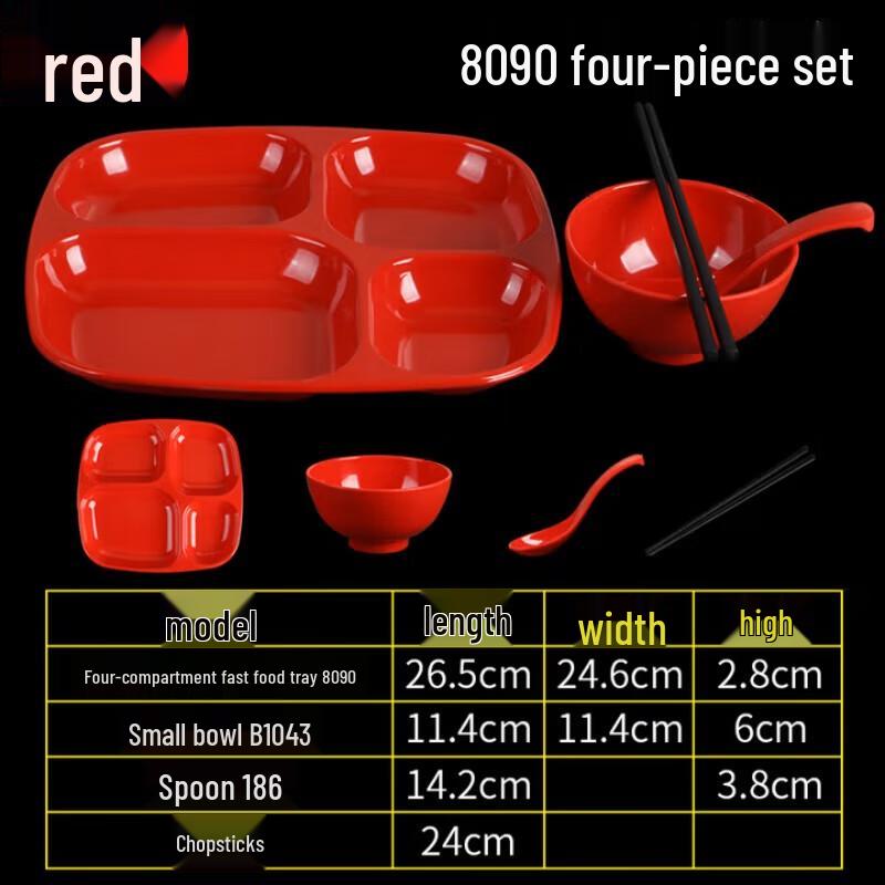 Melamine Divided Meal Tray
