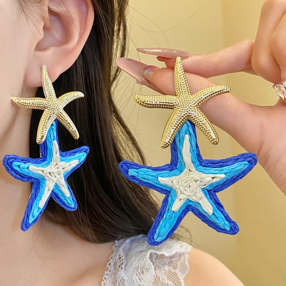 Personality Starfish Ear Pendant Elegant Star Dangle Earrings Unique Starfish Earrings Summer